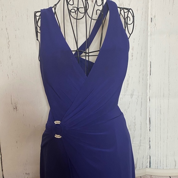 Elegant Navy Blue Dress - Picture 3 of 13